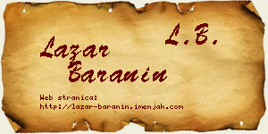 Lazar Baranin vizit kartica